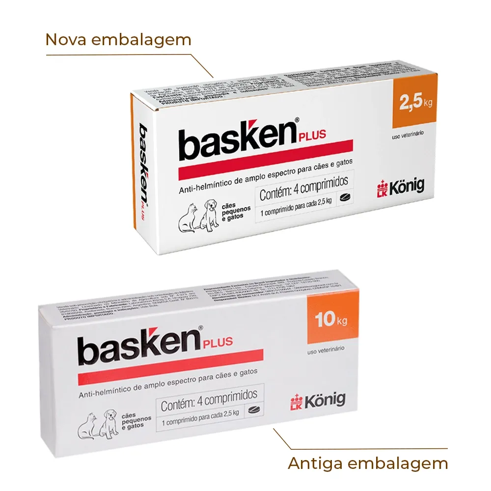 Vermífugo Basken Plus para Cães e Gatos
